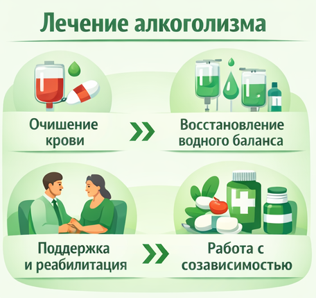 лечение алкоголизма в Омутнинске этапы